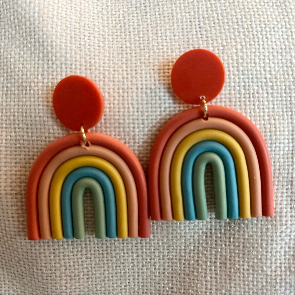 Fun rainbow acrylic Earrings